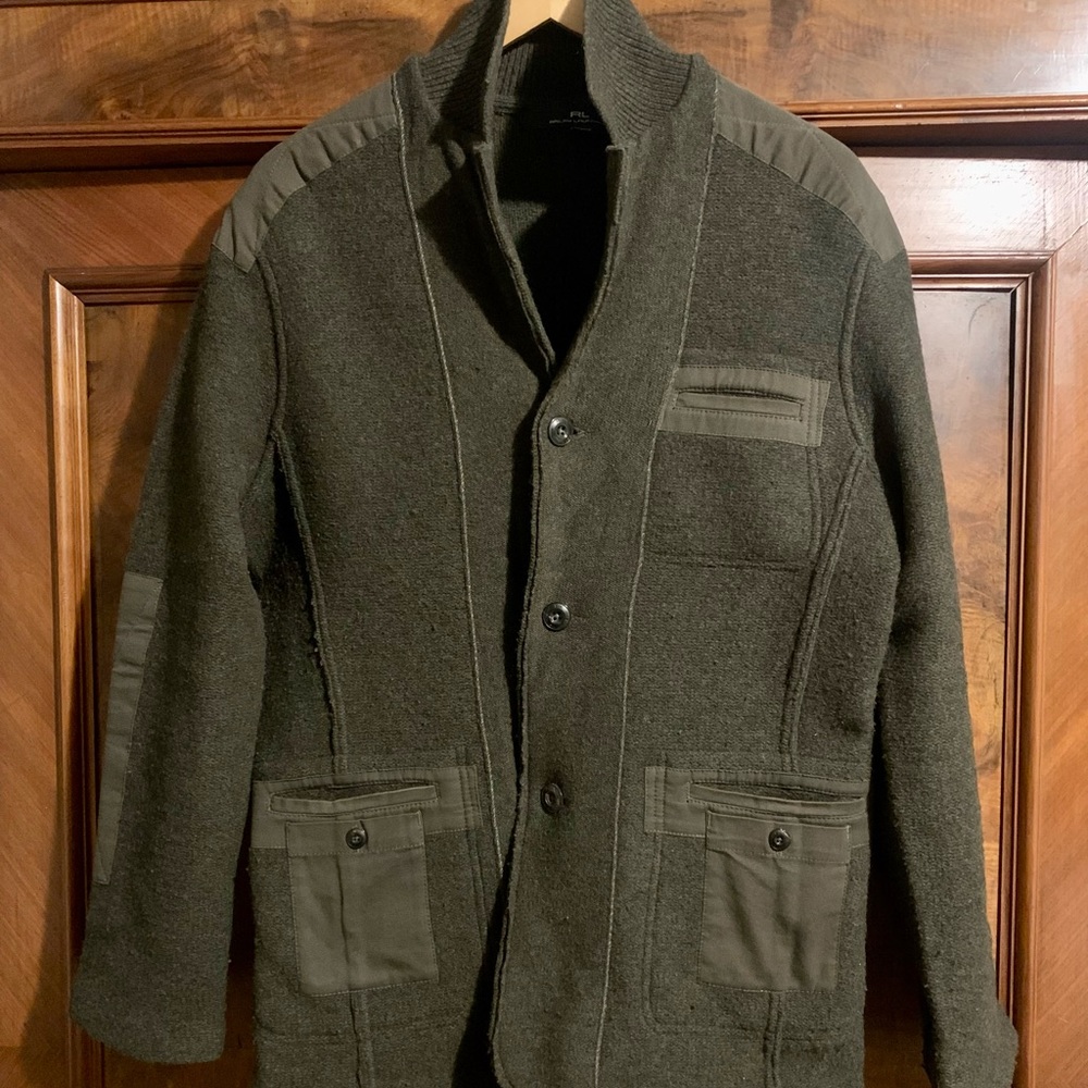 Ralph Lauren RLX Lambs Wool Blazer / Cardigan Jacket Small